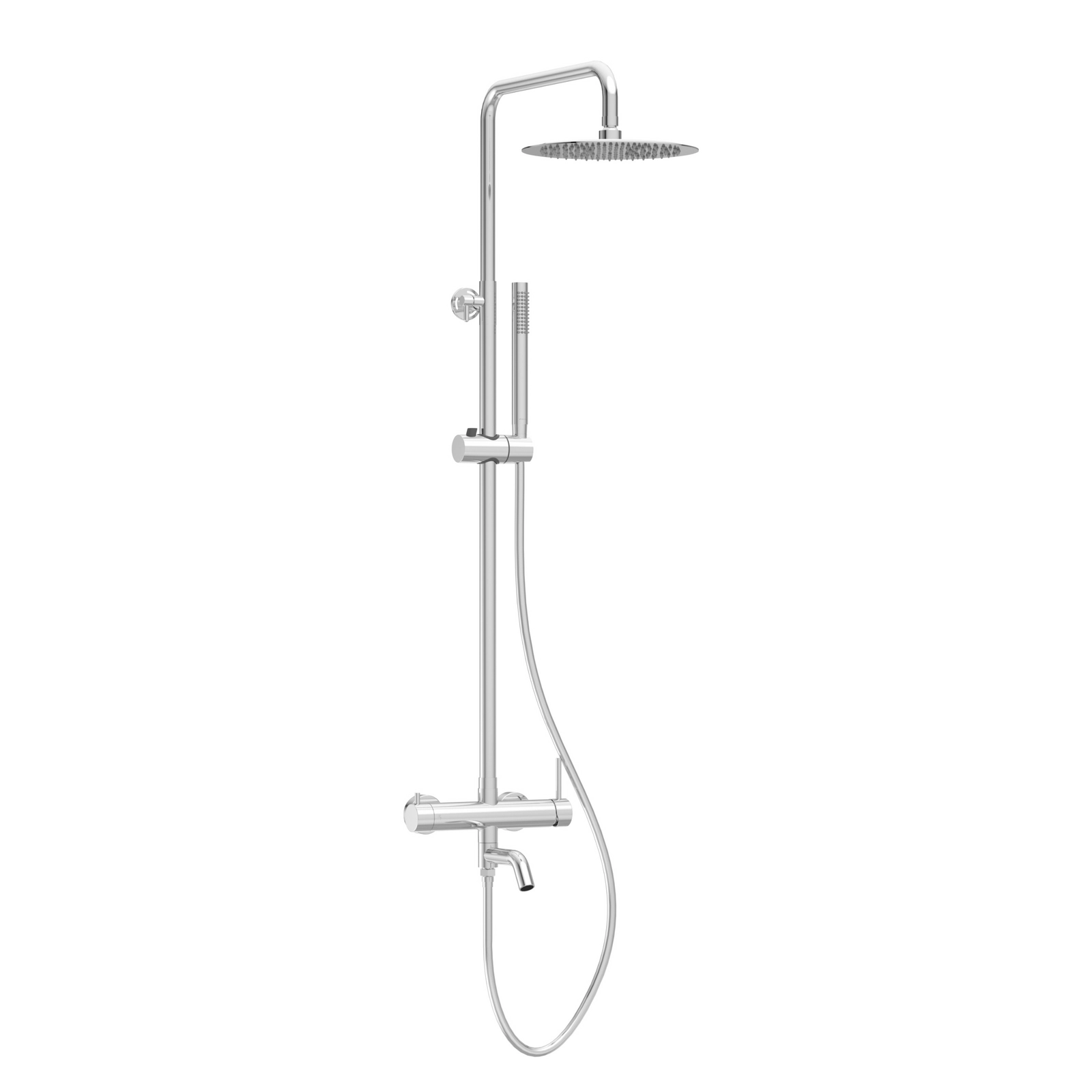Seturi de dus - Sistem baterie duș fix, Balneo CASCADE, coloană cu cartuș ceramic și perlator, crom