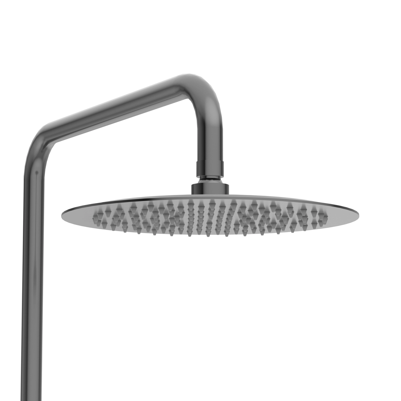 Sistem baterie duș fix, Balneo CASCADE, coloană cu cartuș ceramic și perlator, gun metal [2]