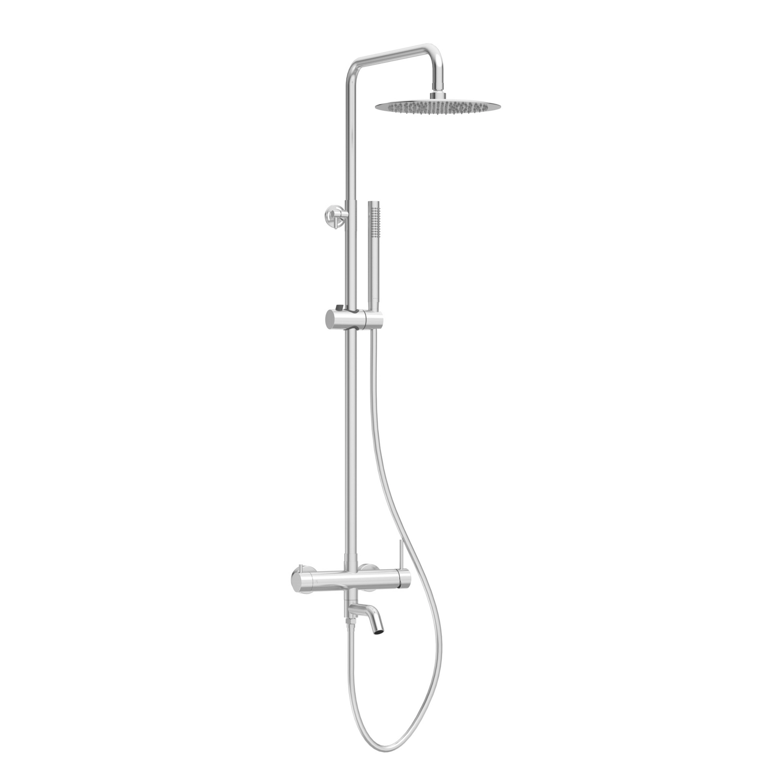 Seturi de dus - Sistem baterie duș fix, Balneo CASCADE, coloană cu cartuș ceramic și perlator, inox