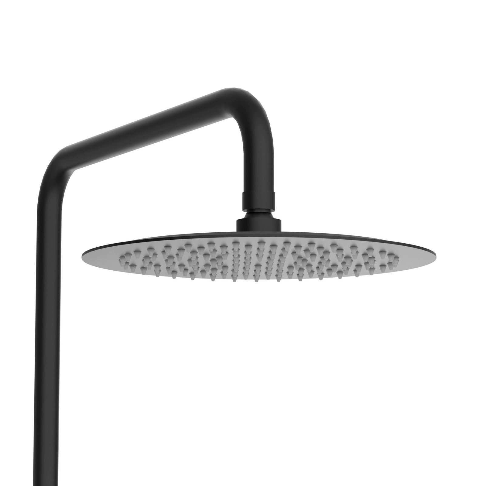 Sistem baterie duș fix, Balneo CASCADE, coloană cu cartuș ceramic și perlator, negru [4]