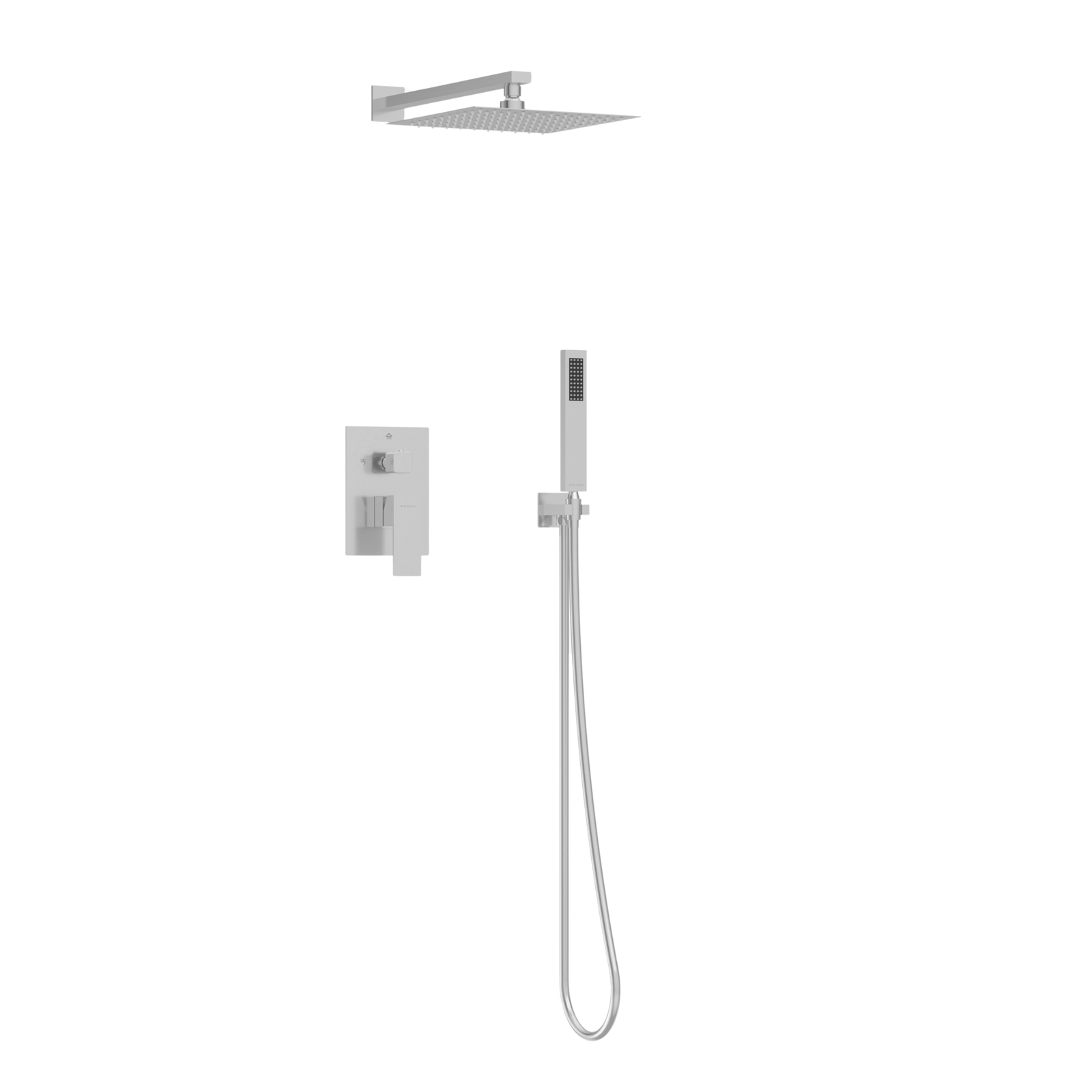 Seturi de dus - Sistem de duș încastrat Balneo Cascade, cu cartuș ceramic și perlator, Inox