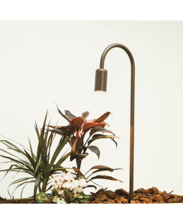 Iluminat exterior - Spot de grădină cu țăruș, 6W, 3000K, din aluminiu, maro închis, Zambelis Lights E279