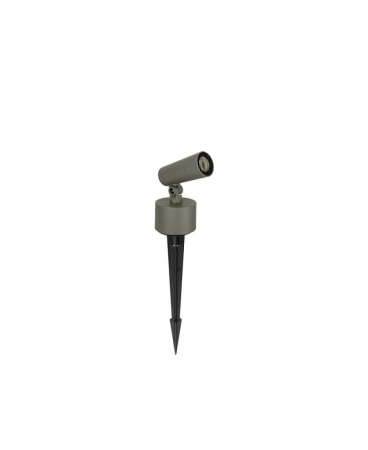 Iluminat exterior - Spot de grădină cu țăruș LED, 10W, 3000K, din aluminiu, grafit, IP65, Zambelis Lights E468
