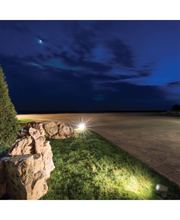 Iluminat exterior - Spot de grădină cu țăruș LED, 28W, 3000K, din aluminiu, grafit, IP65, Zambelis Lights E470