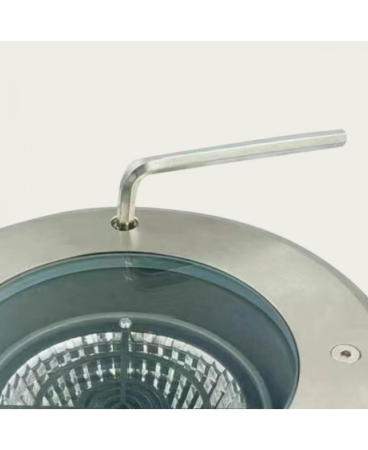 Iluminat exterior - Spot încastrat de exterior LED, 15W, 3000K, din oțel inoxidabil, oțel, Zambelis Lights E361