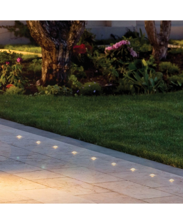 Iluminat exterior - Spot încastrat de exterior LED, 1W, 3000K, din oțel inoxidabil, oțel, IP65, Zambelis Lights E502