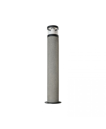 Stalpi exterior - Stâlp de iluminat exterior LED, 10W, 3000K, din metal, beton, negru, natural, IP65, Zambelis Lights E411