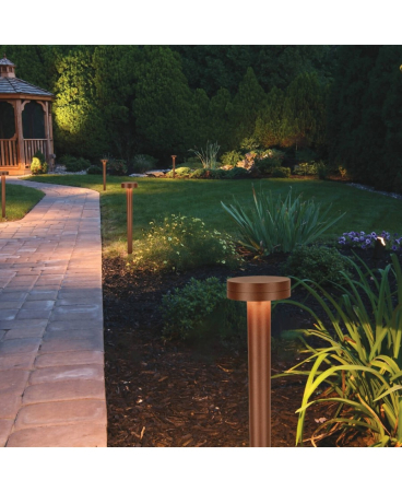 Stalpi exterior - Stâlp de iluminat exterior LED, 12W, 2200K / 4000K, din aluminiu, maro închis, IP65, Zambelis Lights E466
