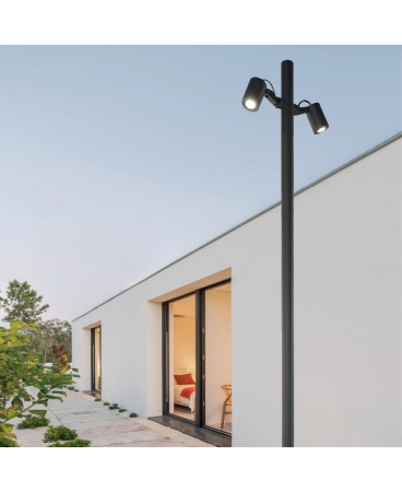 Stalpi exterior - Stâlp de iluminat exterior LED, 17W, 3000K, din aluminiu, negru, IP65, Zambelis Lights E405