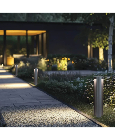 Iluminat exterior - Stâlp de iluminat exterior LED, 3 x 5W, din aluminiu, grafit, Zambelis Lights E132
