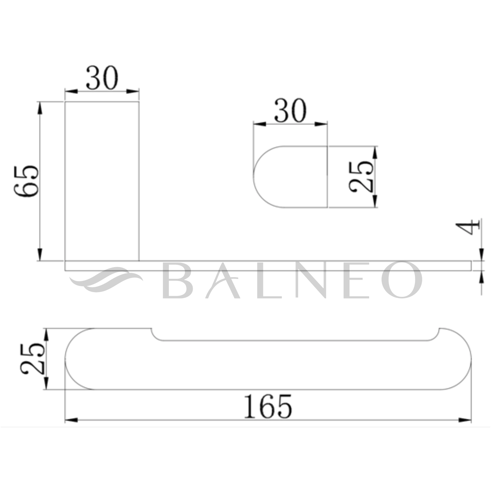 Suport hârtie igienică Balneo QARX, 16.5x6.5 cm, Inox [2]