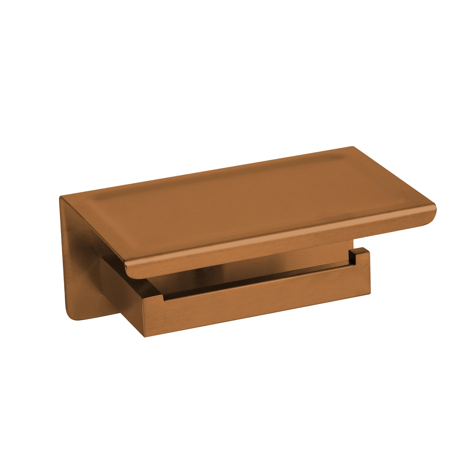 Accesorii pentru baie - Suport hârtie igienică cu poliță Balneo QARX , 186x115 mm, Cupru