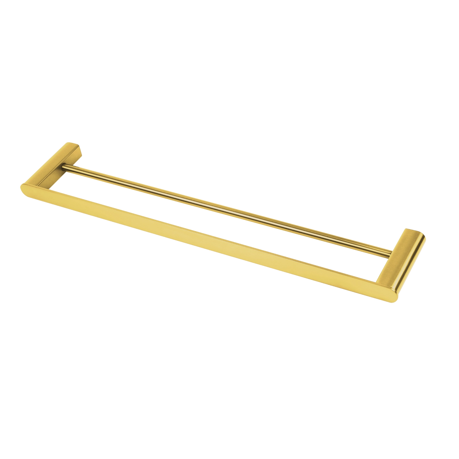 Accesorii pentru baie - Suport prosop baie Balneo QARX dublu, 60x11 cm, Auriu 