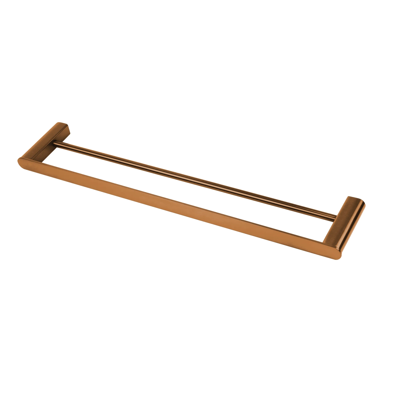 Accesorii pentru baie - Suport prosop baie Balneo QARX dublu, 60x11 cm,  Cupru 