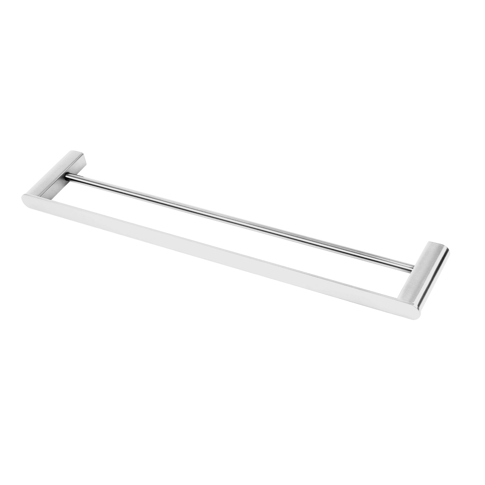 Accesorii pentru baie - Suport prosop baie Balneo QARX dublu, 60x11 cm,  Inox 