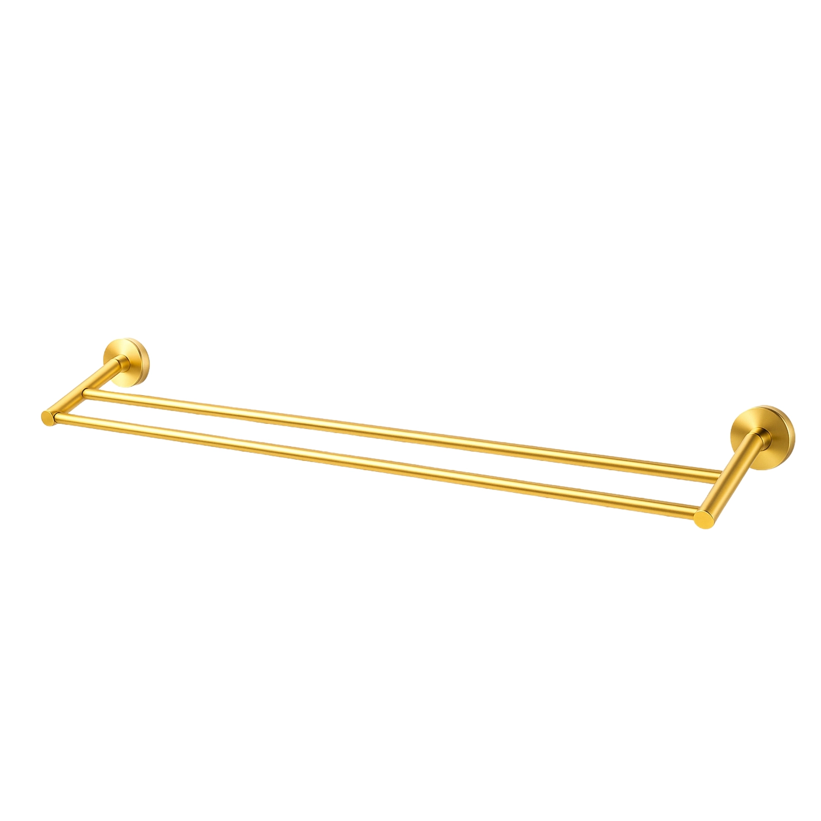 Accesorii pentru baie - Suport prosop baie Balneo QUBE dublu, 60x12.2 cm, Auriu 