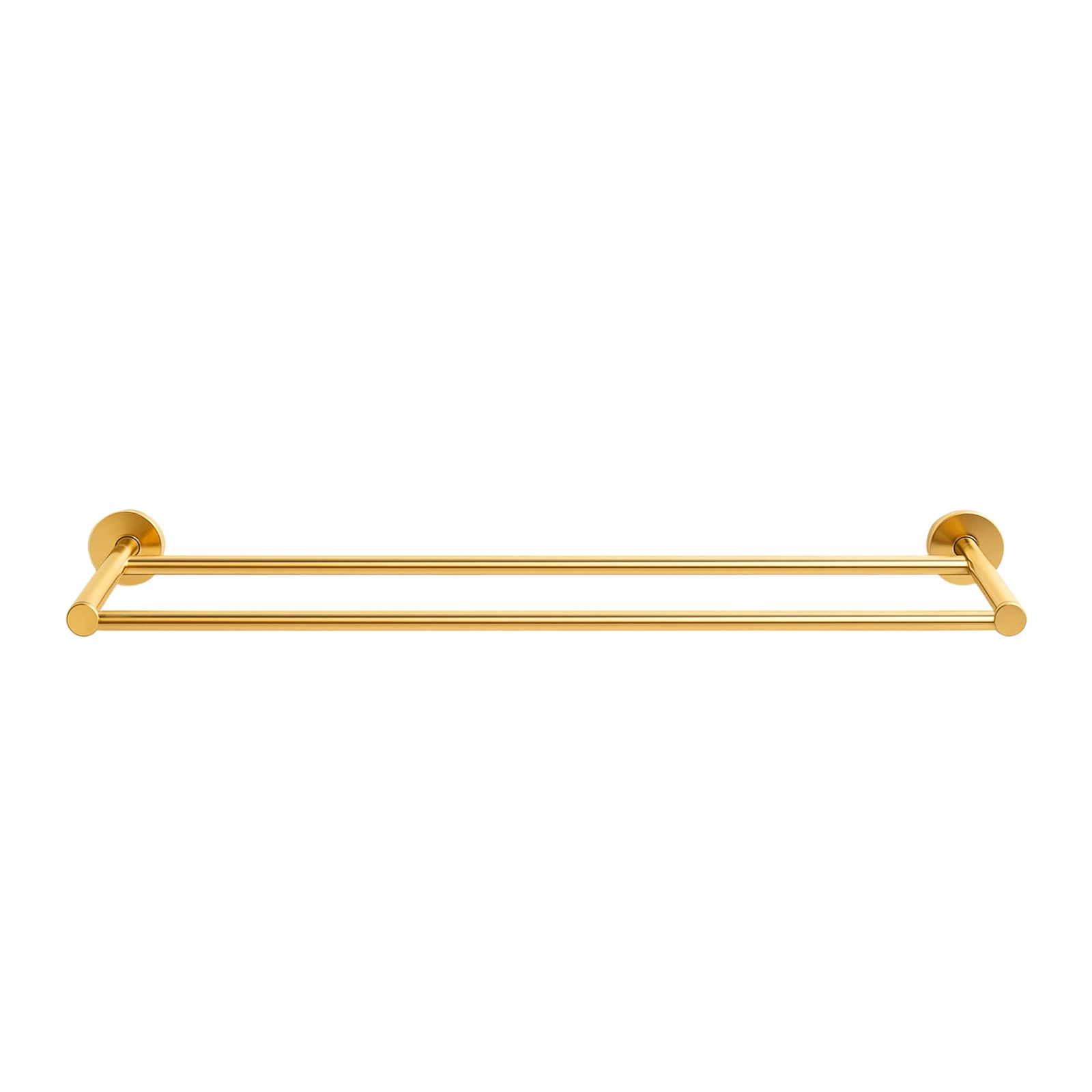 Accesorii pentru baie - Suport prosop baie Balneo QUBE dublu, 60x12.2 cm, Auriu Lucios 
