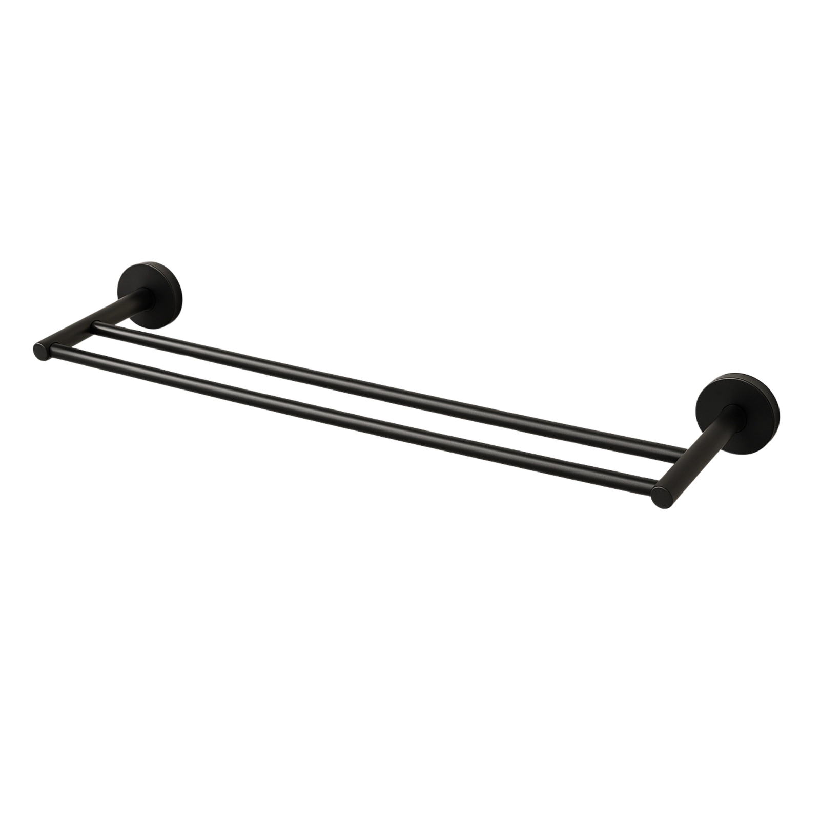 Accesorii pentru baie - Suport prosop baie Balneo QUBE dublu, 60x12.2 cm, Negru 