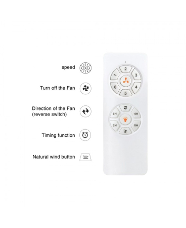 Lustre si pendule - Ventilator de tavan, din metal, ABS, alb mat, IP44, Zambelis Lights 23003