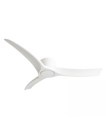 Plafoniere - Ventilator de tavan, din metal, ABS, alb mat, Zambelis Lights 25396