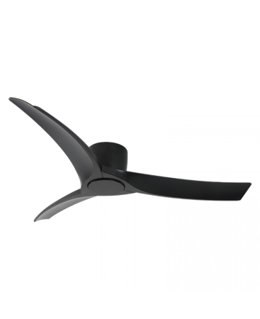 Plafoniere - Ventilator de tavan, din metal, ABS, negru mat, Zambelis Lights 25395
