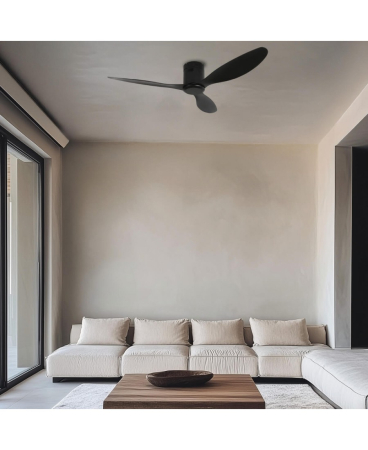 Plafoniere - Ventilator de tavan, din metal, negru, Zambelis Lights 20257
