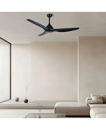 Plafoniere - Ventilator de tavan, din metal, negru, Zambelis Lights 20258