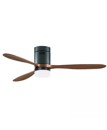 Plafoniere - Ventilator de tavan LED, 15W, negru, cireș, Zambelis Lights 19144