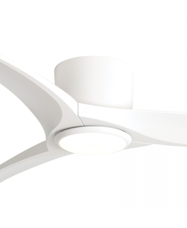 Plafoniere - Ventilator de tavan LED, 18W, 3000K / 4000K / 6000K, din policarbonat, alb, opal, Zambelis Lights 25398