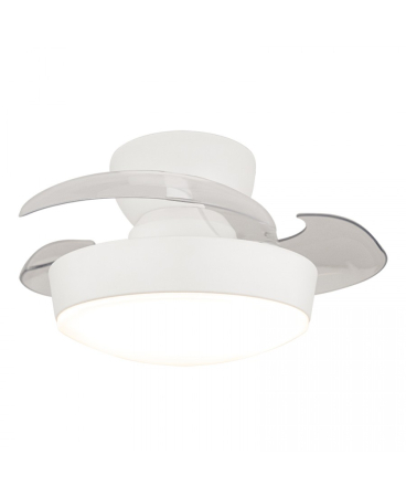 Plafoniere - Ventilator de tavan LED, 20W, 3000K / 4000K / 6500K, din metal, policarbonat, alb mat, Zambelis Lights 25329