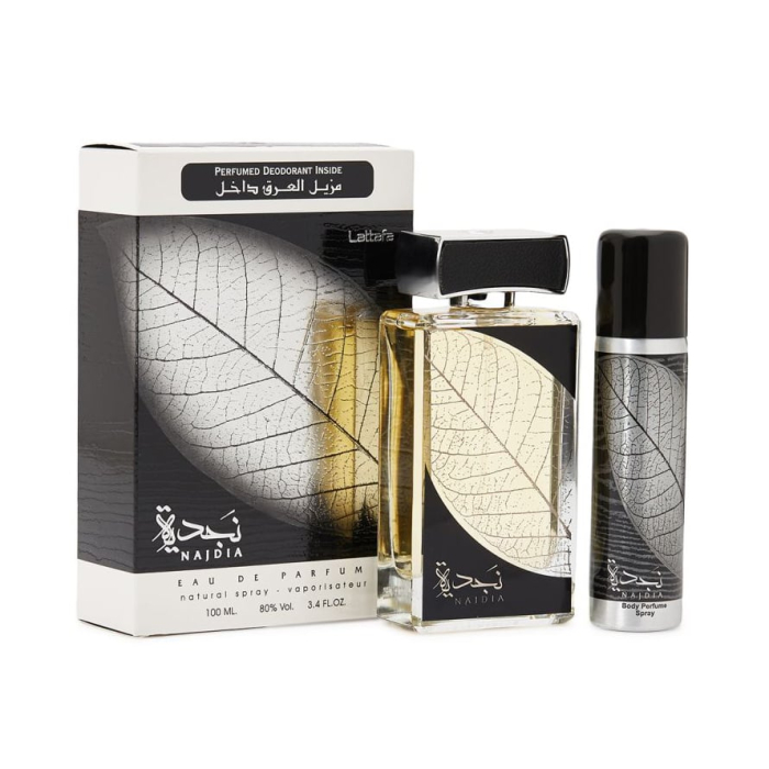 Apa de Parfum - Set Najdia, Barbati - 100ml + Deo - 50ml - Lattafa [2]