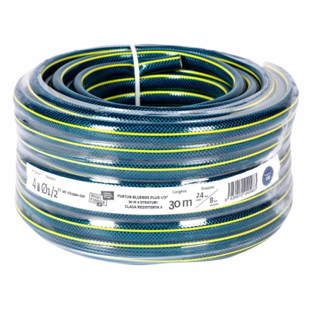 BRICOLAJ - Furtun de Apă Micul Fermier 30 m, 1/2", cu Inserție, 4 Straturi,