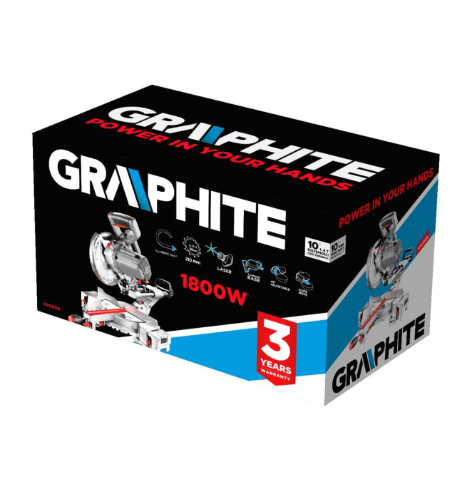 Ferstrau circular 1800W, disc 210mm, 24T TCT, rotatii 4800 r.p.m. 59G806 GRAPHITE [3]