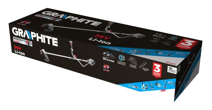 Masina de taiat iarba (trimmer) Energy + 36V, Li-lon, latime de taiere de 350 mm (fara acumulator inclus) 58G035 GRAPHITE [17]