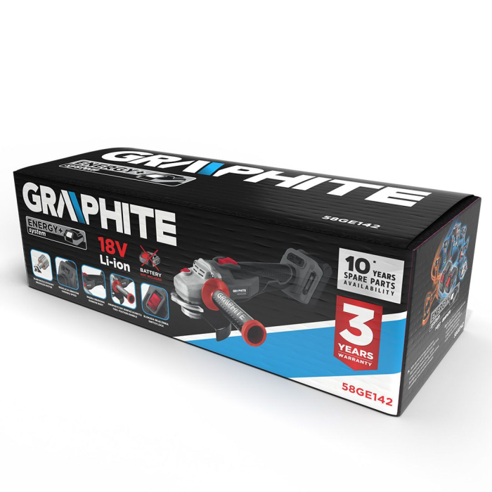 Polizor unghiular Energy+ fara perii de 125 mm 0-9200/min-1 58GE142 GRAPHITE [6]