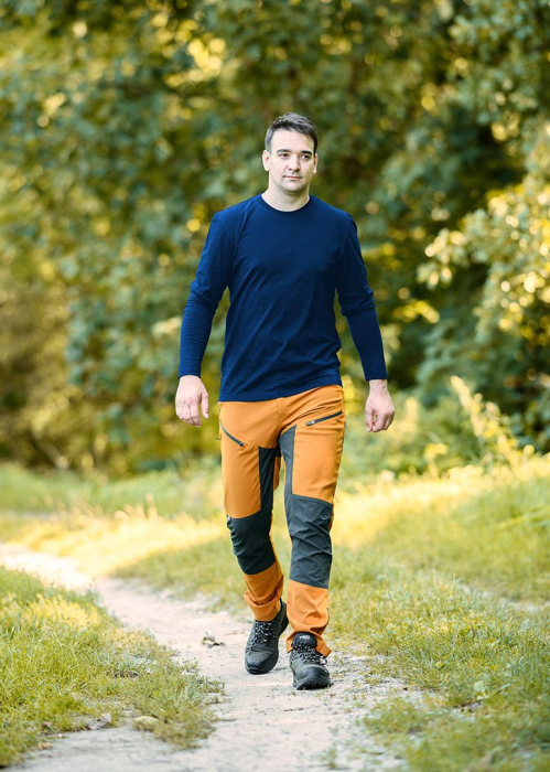 Tricou cu maneca lunga, albastru marin [2]