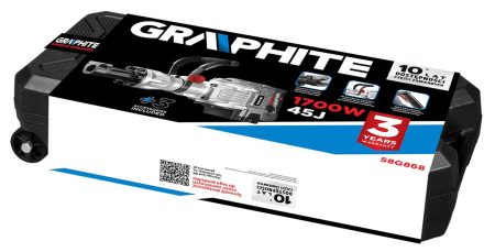 Ciocan demolator 1700W, maner hexagonal 30 mm, geanta 58G868 GRAPHITE [10]