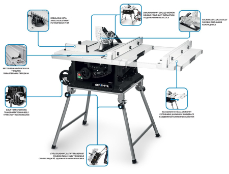 Fierastrau de masa 1600W, disc 254/30 mm 59G823 GRAPHITE [13]
