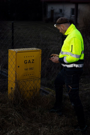 Jacheta de lucru de avertizare 3in1, izolata, galben si albastru marin [1]