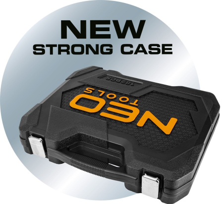 Set de chei cu clichet 1/4", 3/8", 1/2", multifuncționale, 219 de piese 10-076 NEO [13]