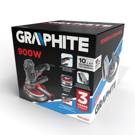 Slefuitor de tencuiala 900W, 180 mm, led 59G263 GRAPHITE [5]