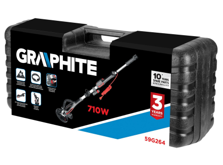 Slefuitor gips carton 710W, 215 mm, picior rotund si triunghiular, lanterna 59G264 GRAPHITE [9]
