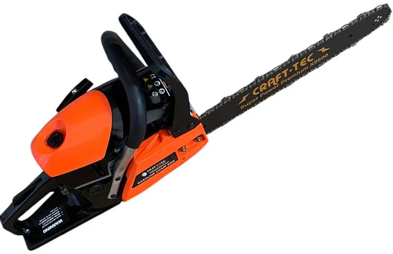 Drujbă pe Benzină Craft-Tec X9800 Super Power Plus Red Edition, 9.8CP, 52CC, Lamă 38cm, Lanț 32 Dinți, Pompă de Amorsare [4]