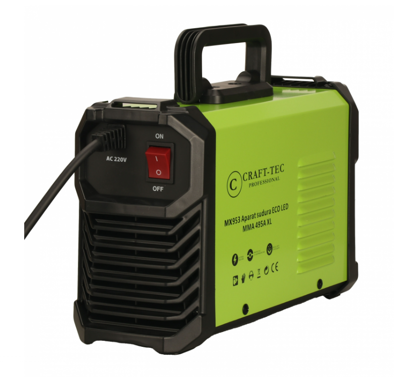 Invertor Sudură 495A CRAFT-TEC XL MMA, Electrod 1.6-5mm, Compact și Puternic [3]