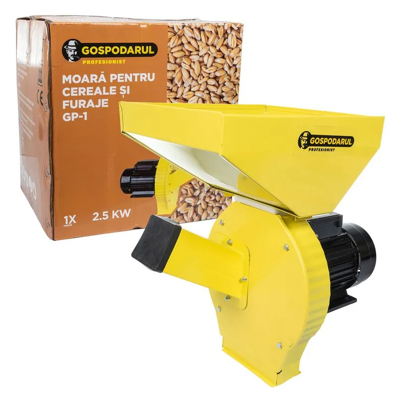 Moară Electrică Gospodarul Profesionist GP-1, 2500W, 200Kg/h, Cuvă Metalică, 4 Site Incluse [4]