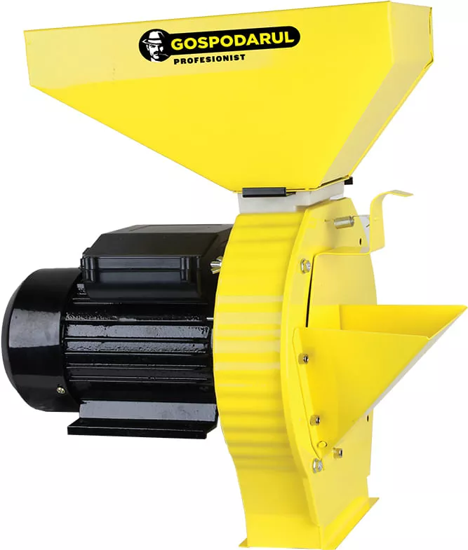 Moară Electrică Gospodarul Profesionist GP-3, pentru Cereale, Legume și Fructe, 3600W, 200Kg/h, Cuvă Mare, 4 Site Incluse [5]
