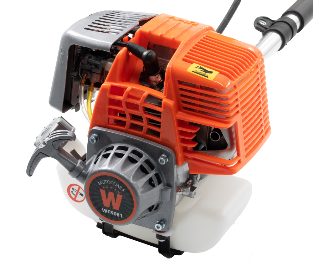 Motocoasă pe Benzină Wolfson WFS081, Motor 4 Timpi, 31CC, 1.1CP, Ham Inclus, Disc 3T și Mosor cu Fir [5]