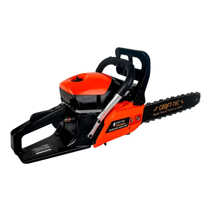 Drujbă pe Benzină Craft-Tec X9800 Super Power Plus Red Edition, 9.8CP, 52CC, Lamă 38cm, Lanț 32 Dinți, Pompă de Amorsare [2]