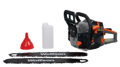 Drujbă Profesională Wolfson STX-580, 58CC, 2.6CP, 2 Lame 40cm și 2 Lanțuri Incluse [2]