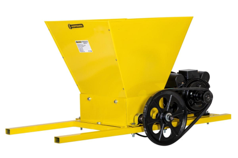 Mori Electrice și Batoze pentru Cereale - Zdrobitor Electric pentru Struguri Gospodarul Profesionist, 750W, 500Kg/h, Cuvă Mare, Role Alimentare